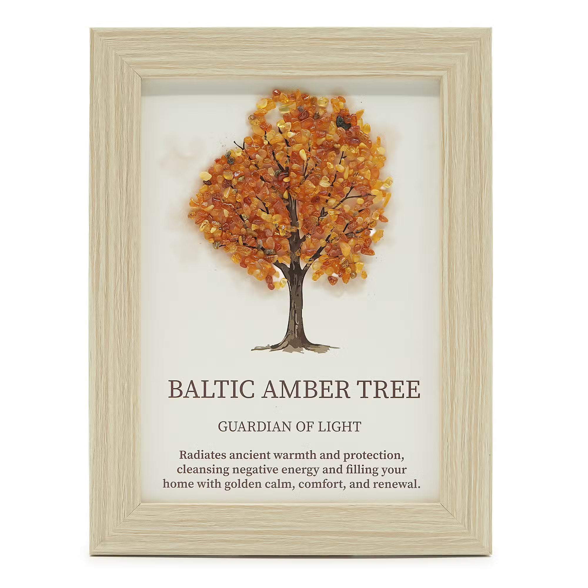 Gemstone Picture - Tree of Life - Baltic Amber