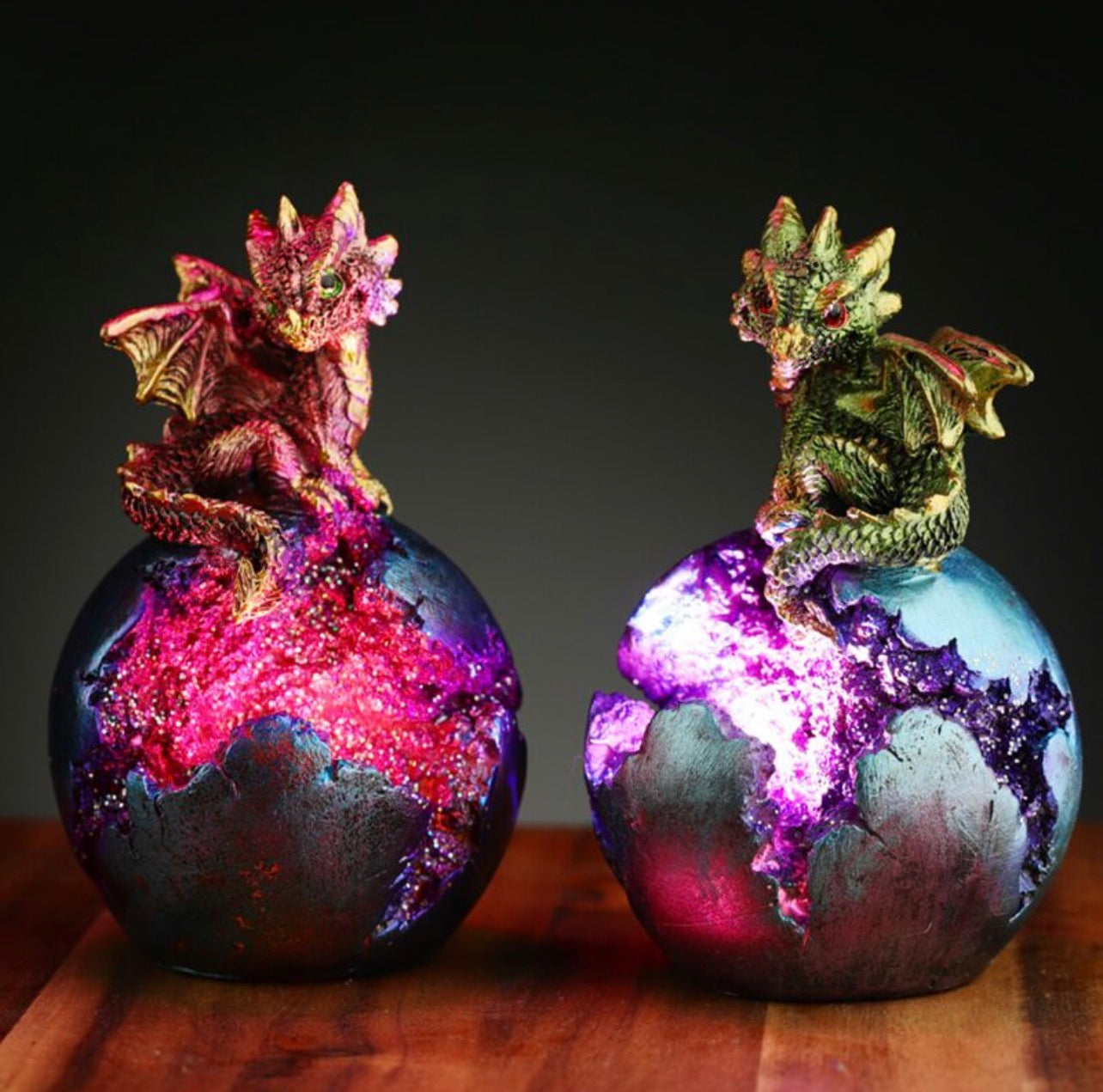 Geode Egg LED Baby Dragon