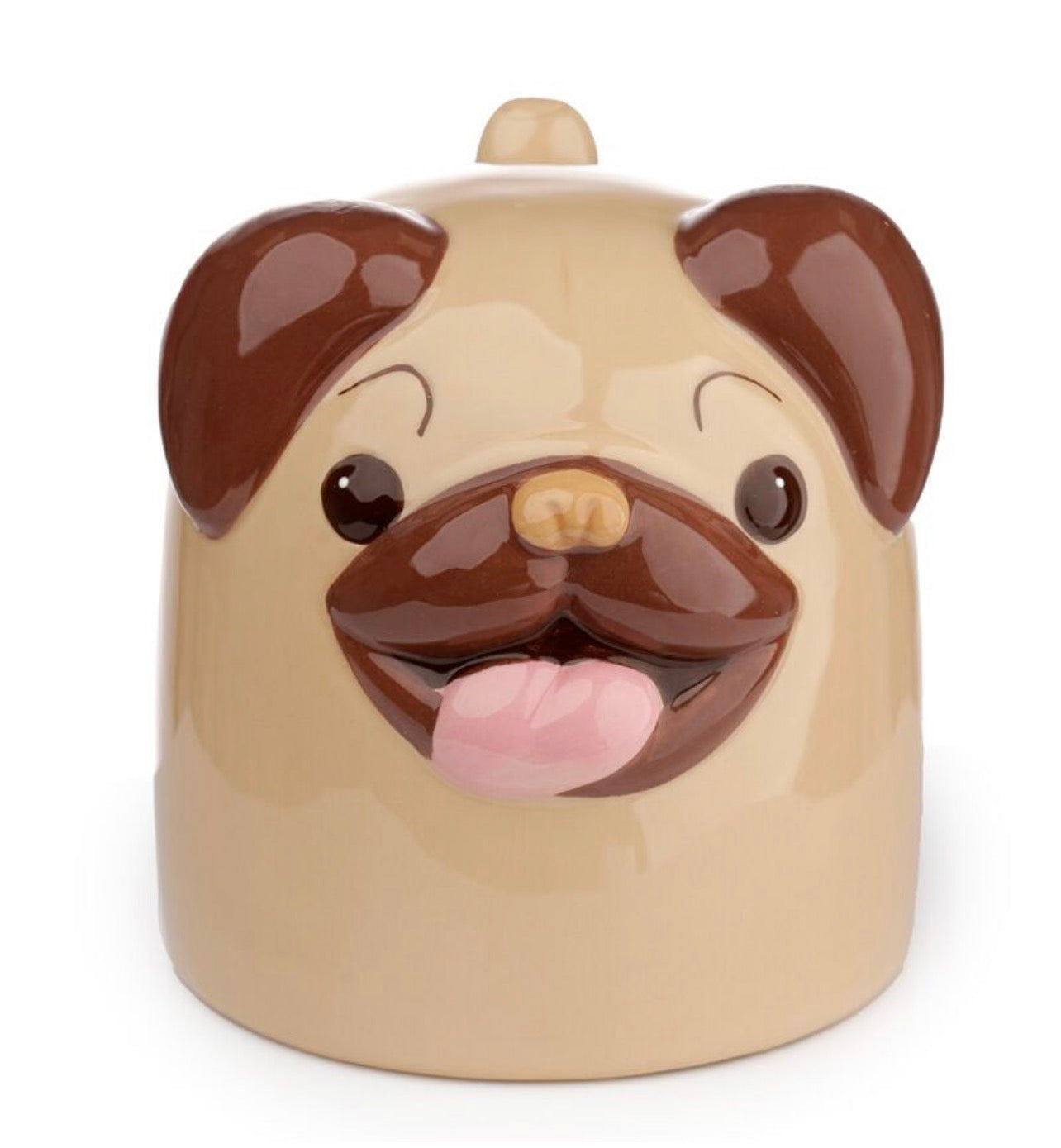 Novelty Upside Down Ceramic Mug - Pug