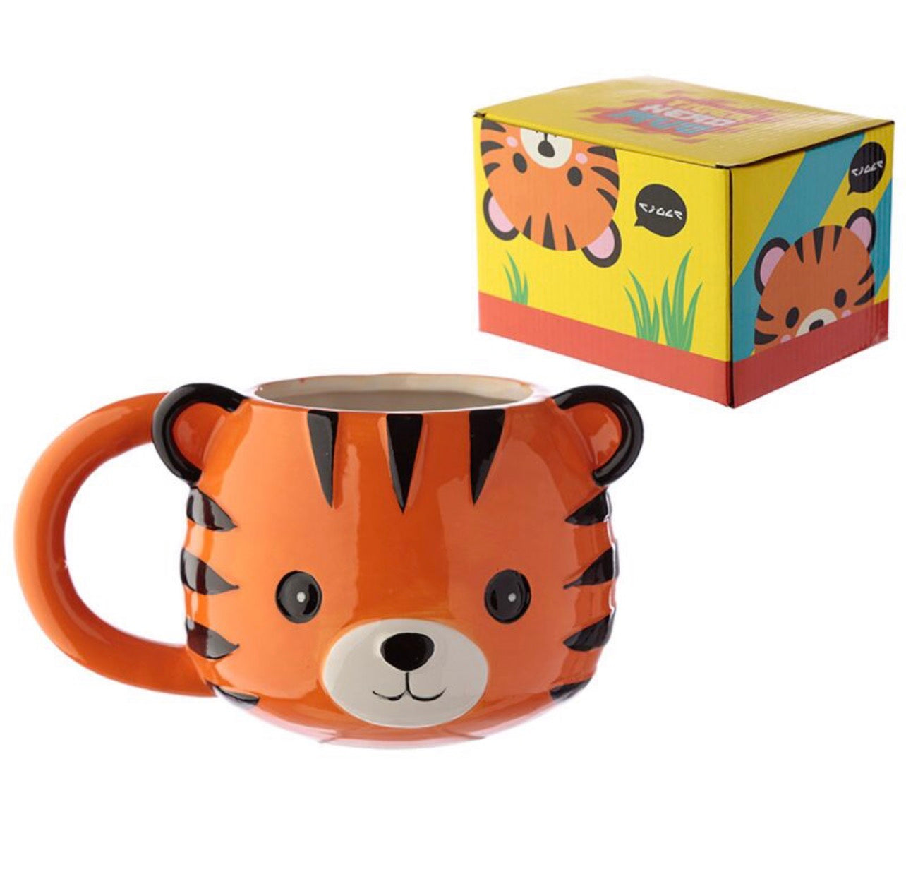 Ceramic Shaped Head Mug - Adoramals Tiger