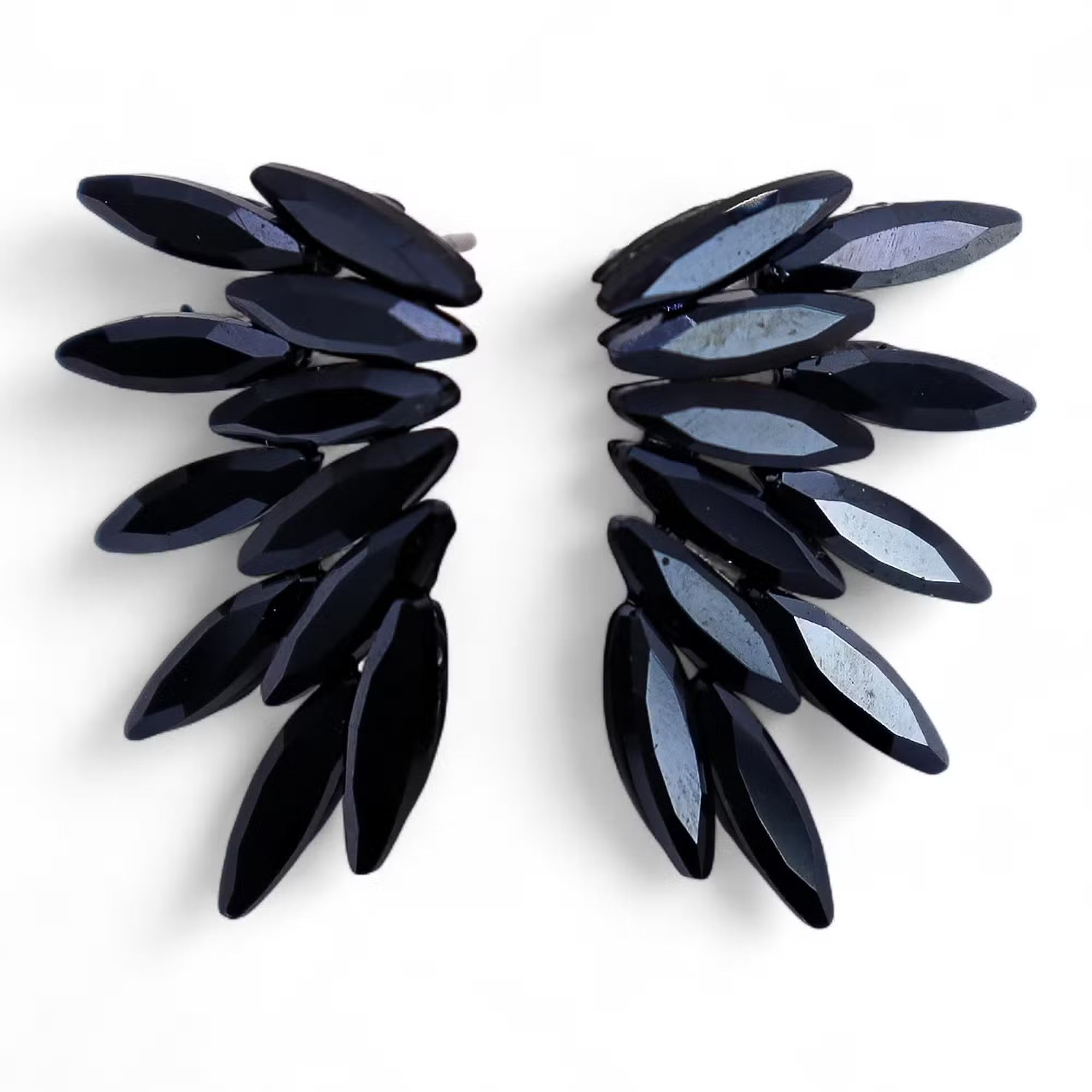Nymph Aurora Glass Earrings - Jet Black
