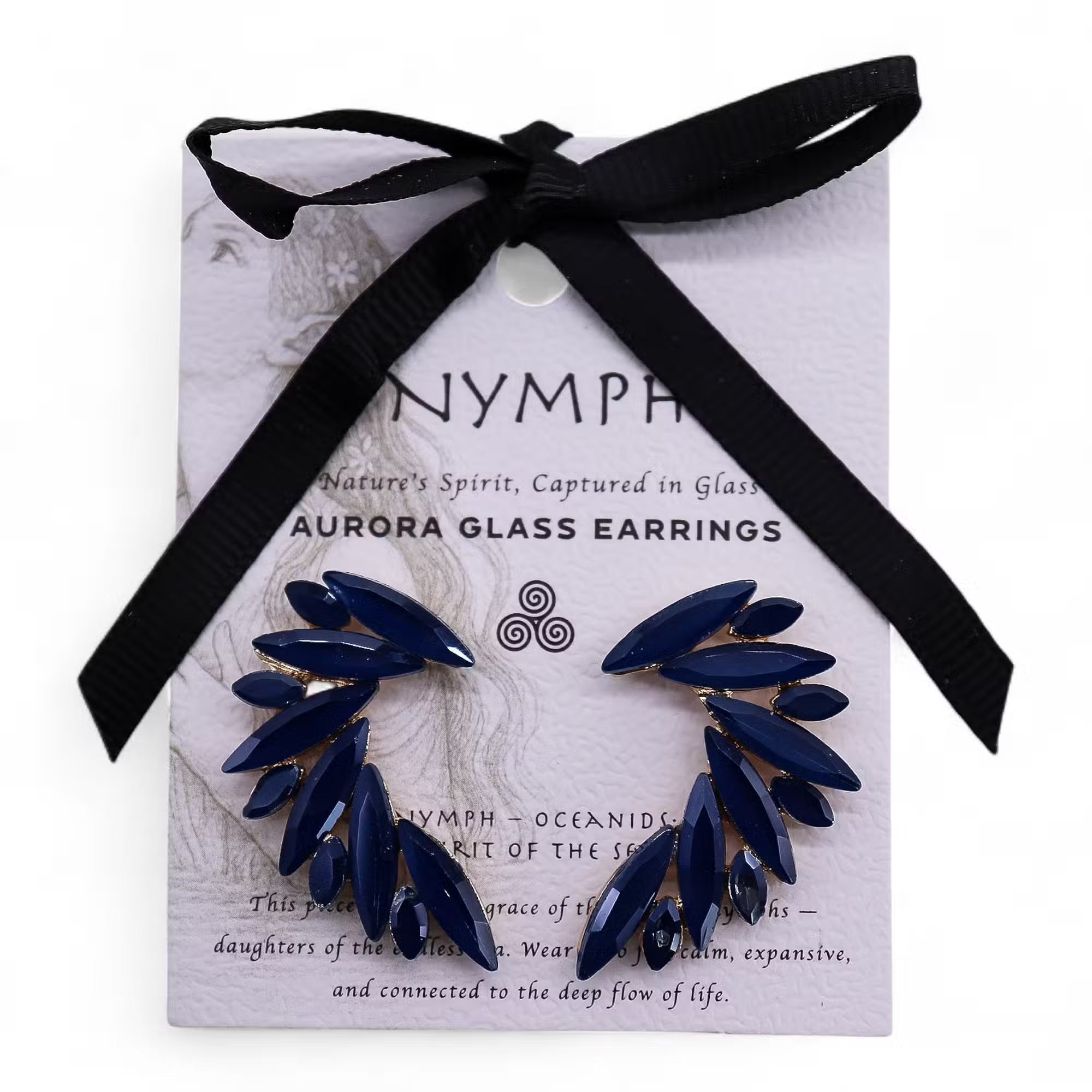 Nymph Aurora Glass Earrings - Royal Blue