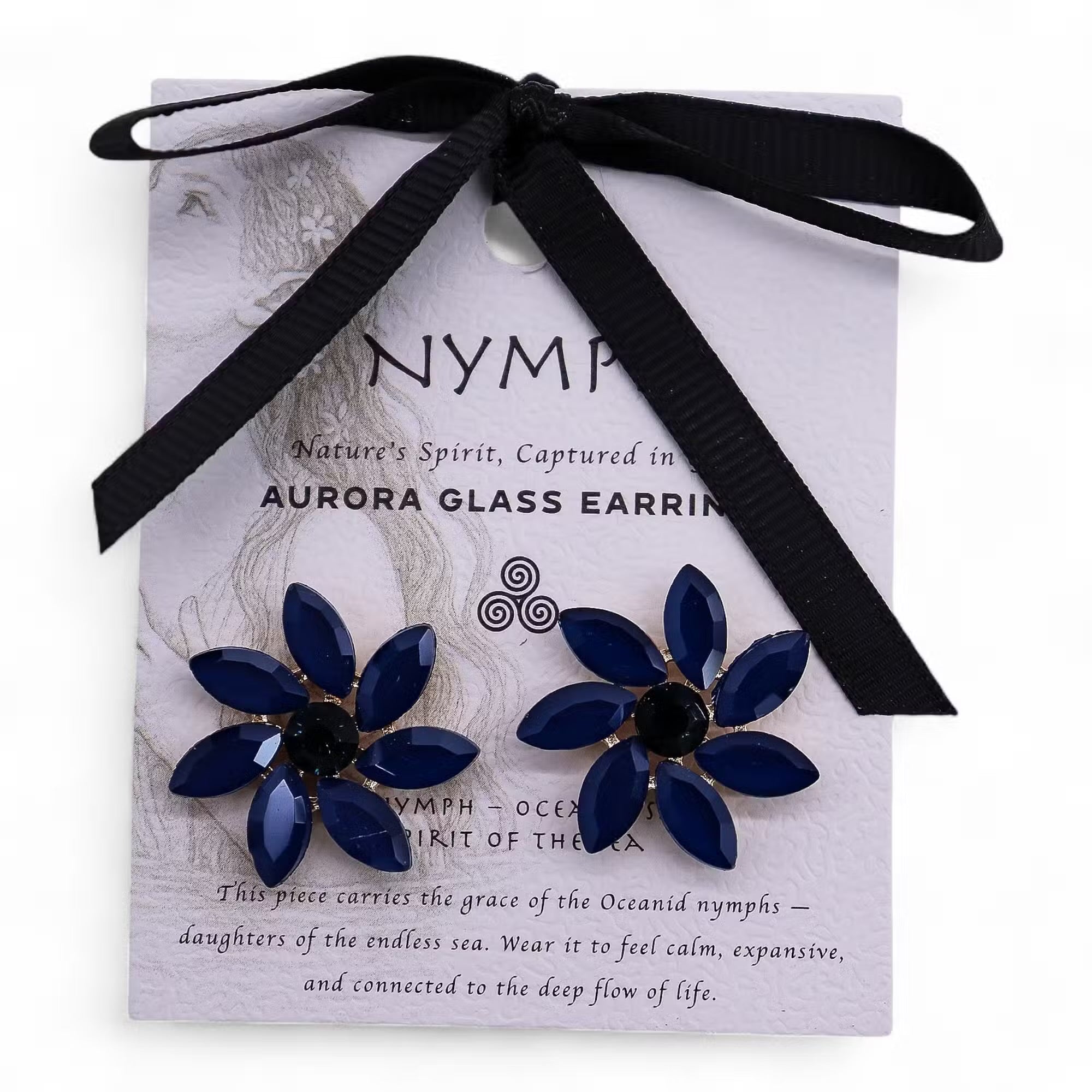 Nymph Aurora Glass Earrings - Royal Blue