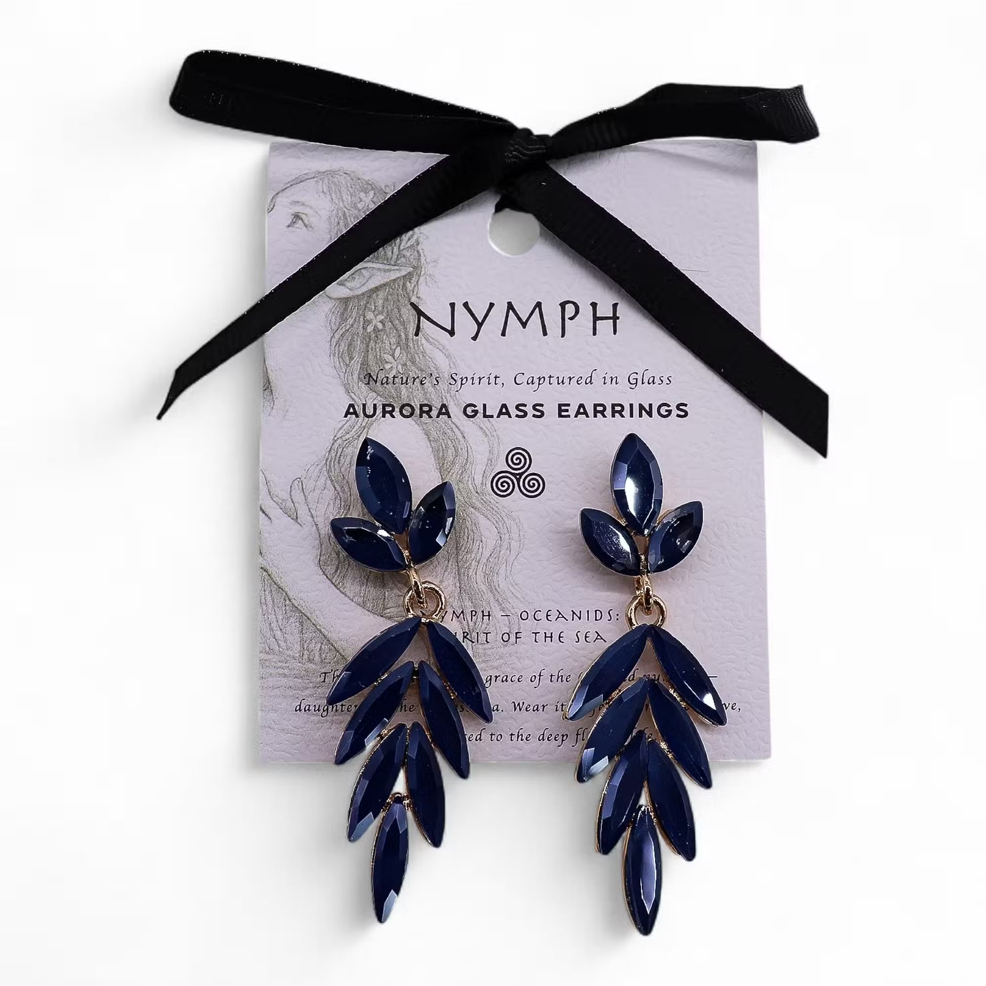 Nymph Aurora Glass Earrings - Royal Blue