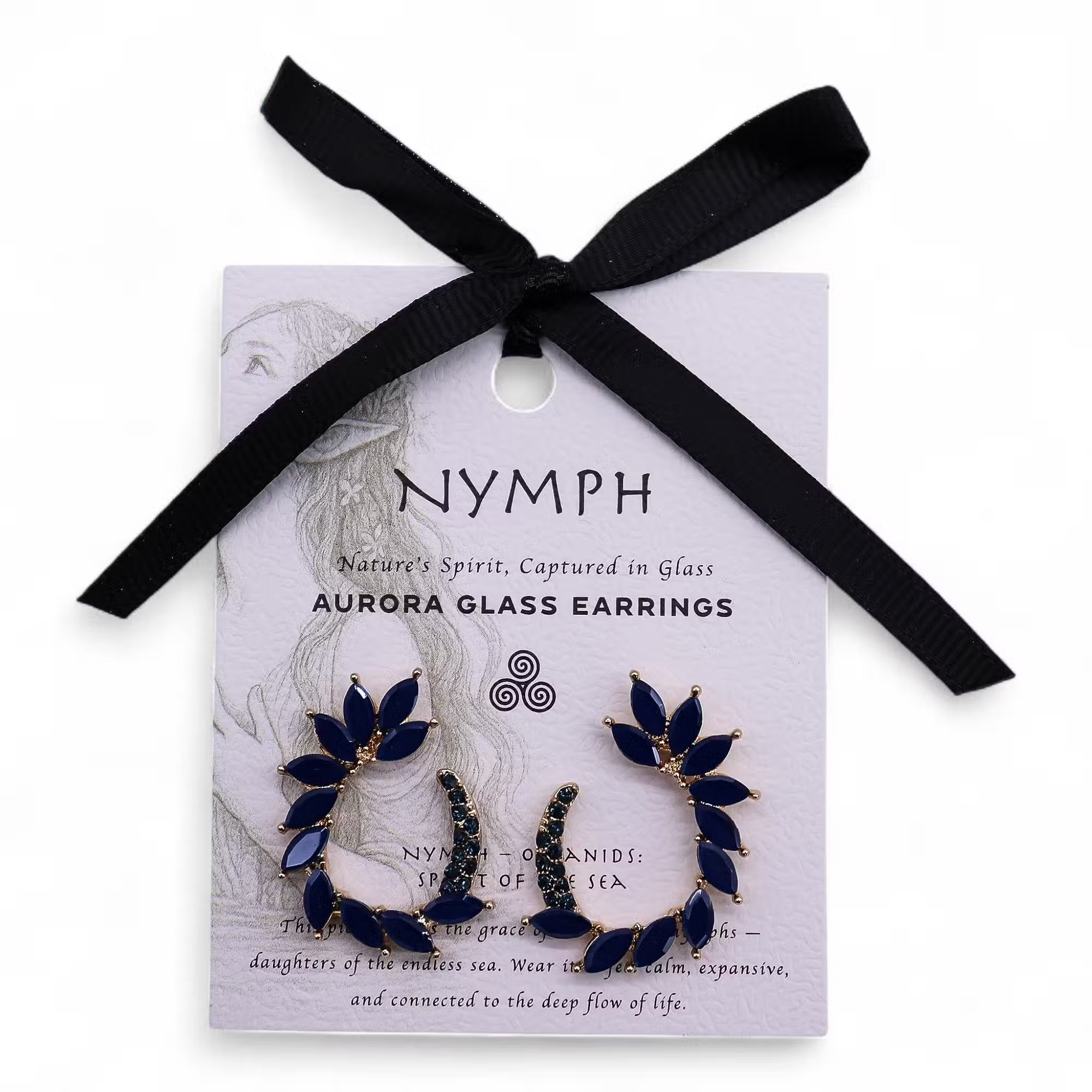 Nymph Aurora Glass Earrings - Royal Blue