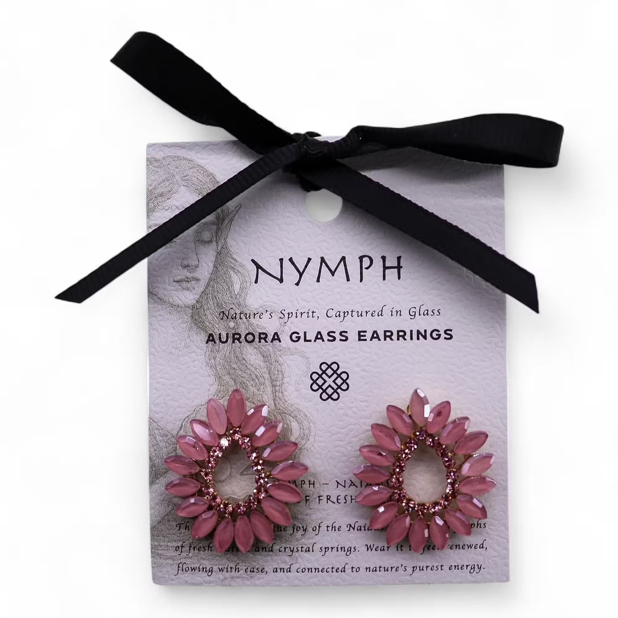 Nymph Aurora Glass Earrings - Soft Pink