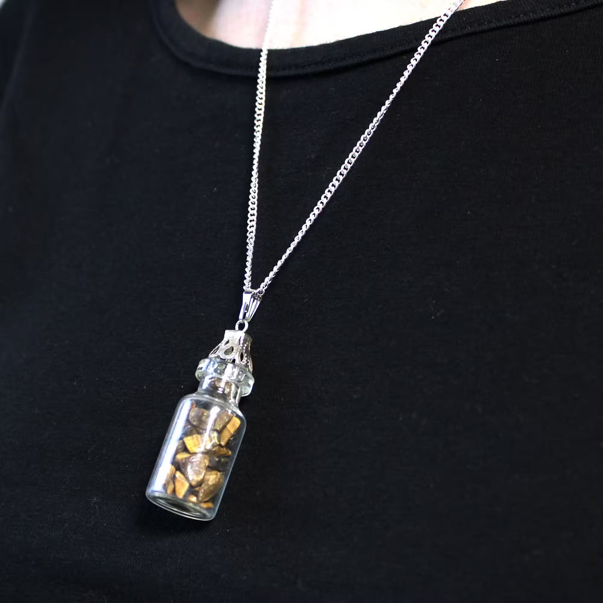 Bottled Gemstone Necklace