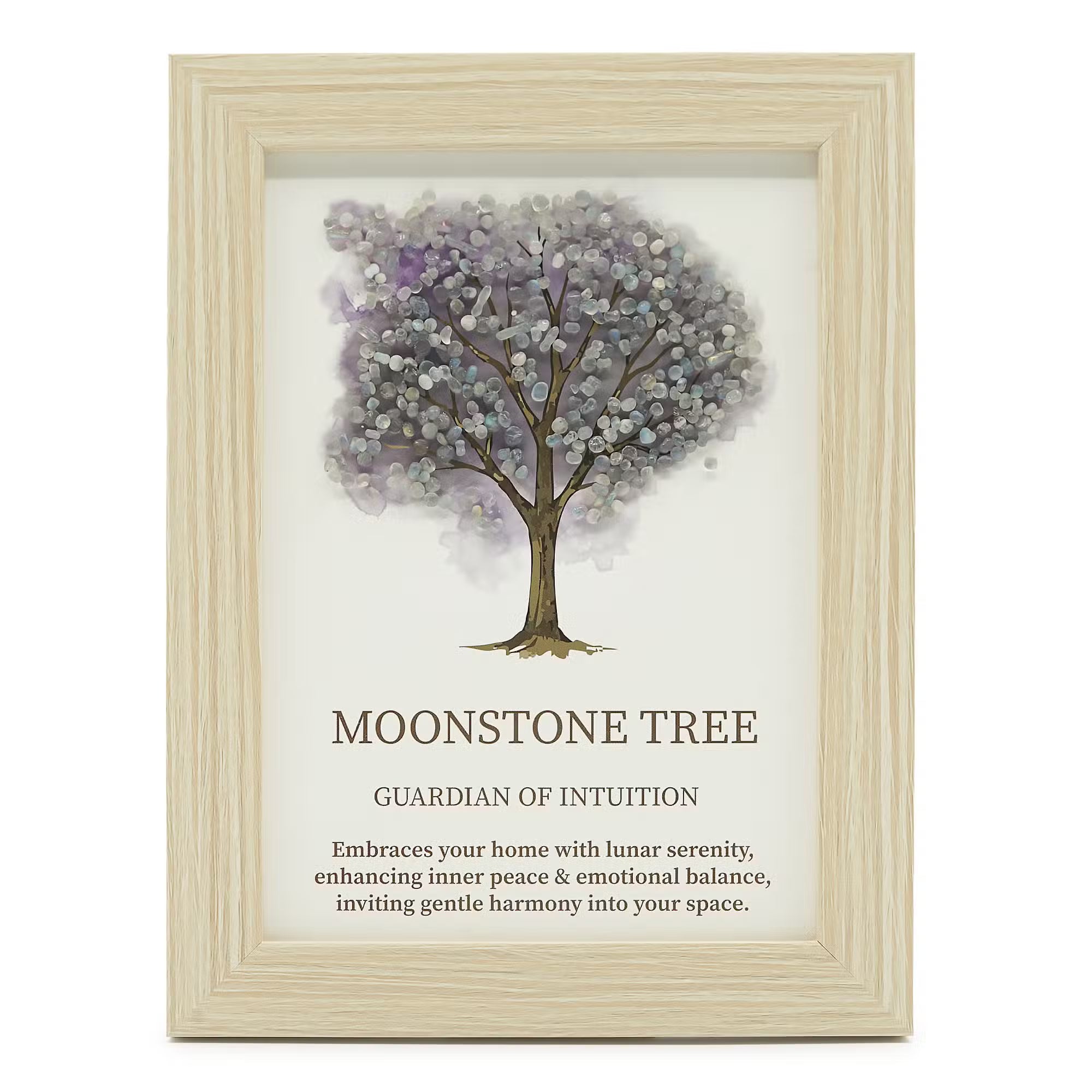 Gemstone Picture - Tree of Life - Moonstone